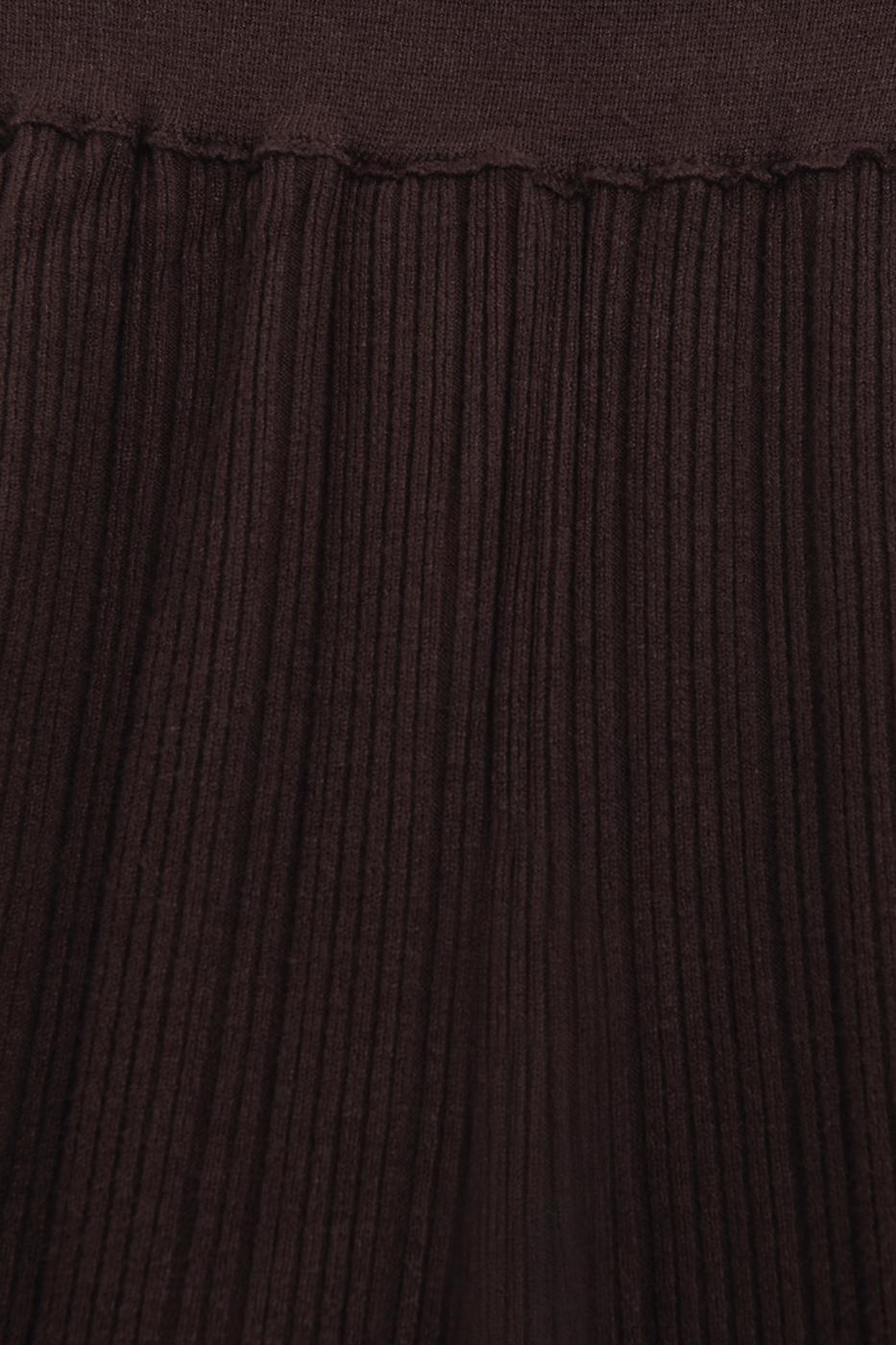 Ribbed Knit Trousers Brown