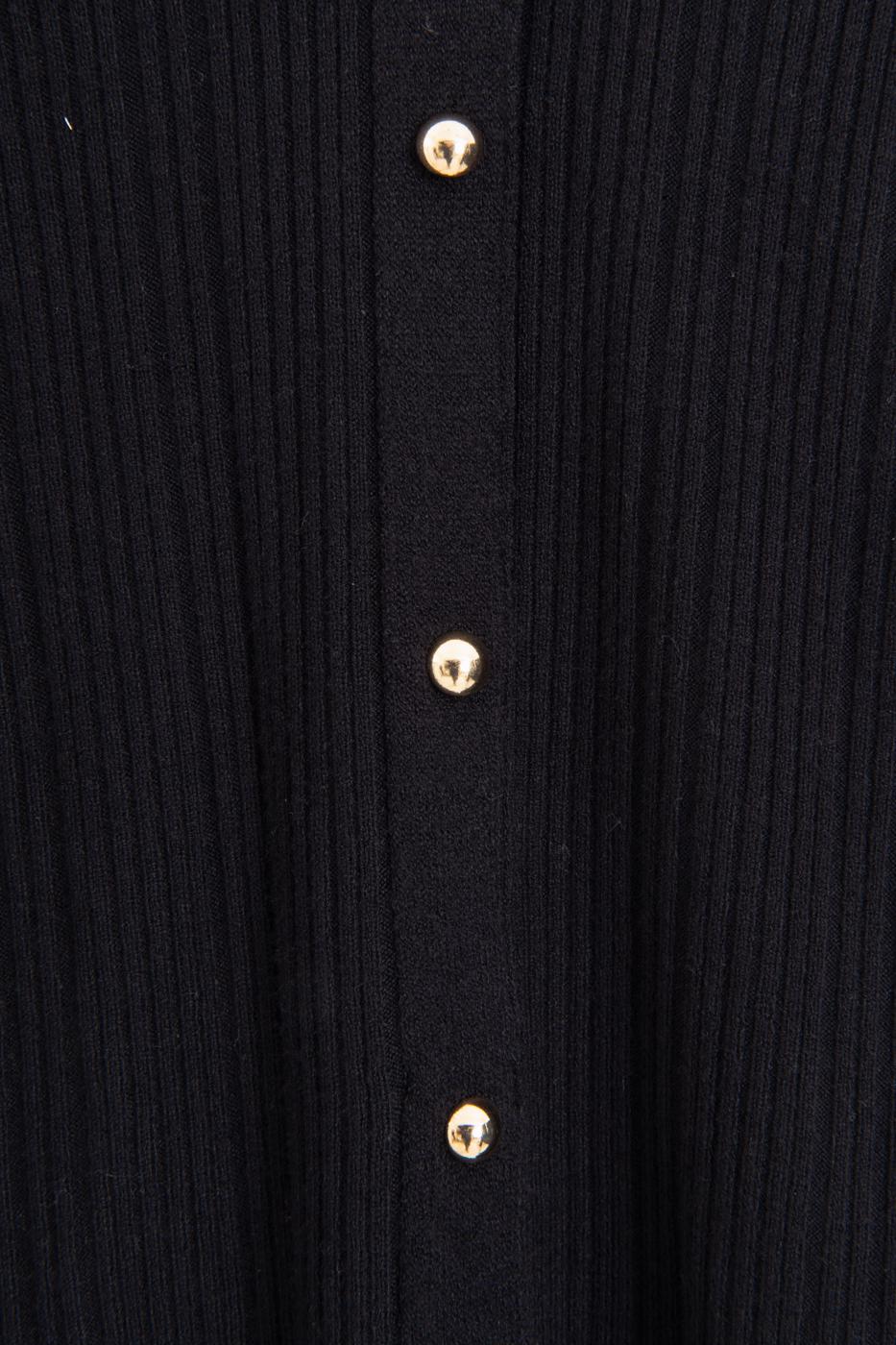 Ribbed Knit Top Black