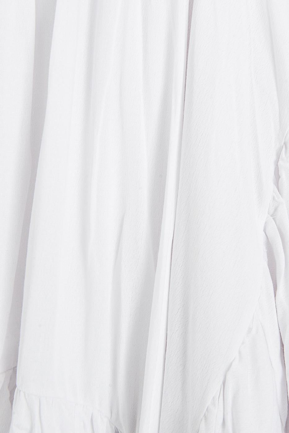 Handkerchief Skirt Detail Midi Skirt White