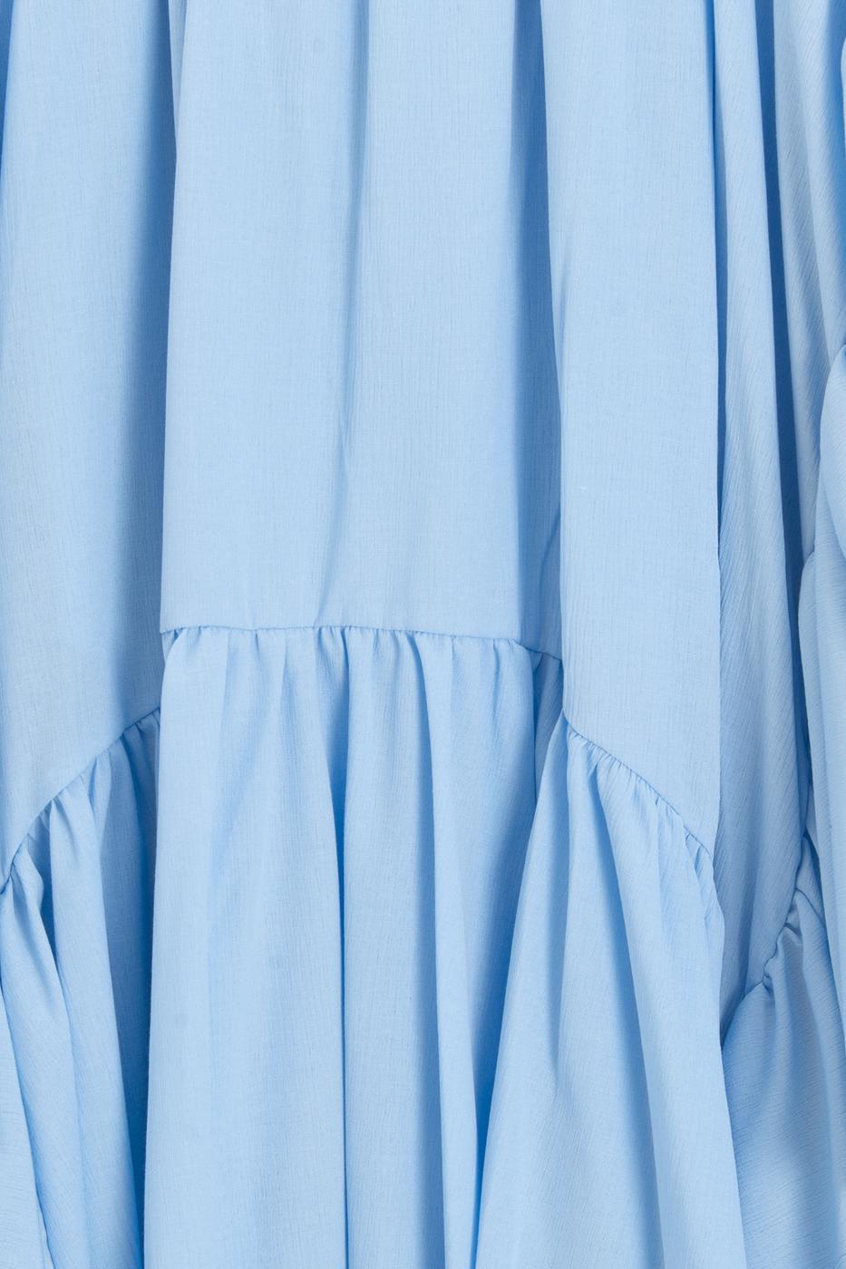 Handkerchief Skirt Detail Midi Skirt Blue