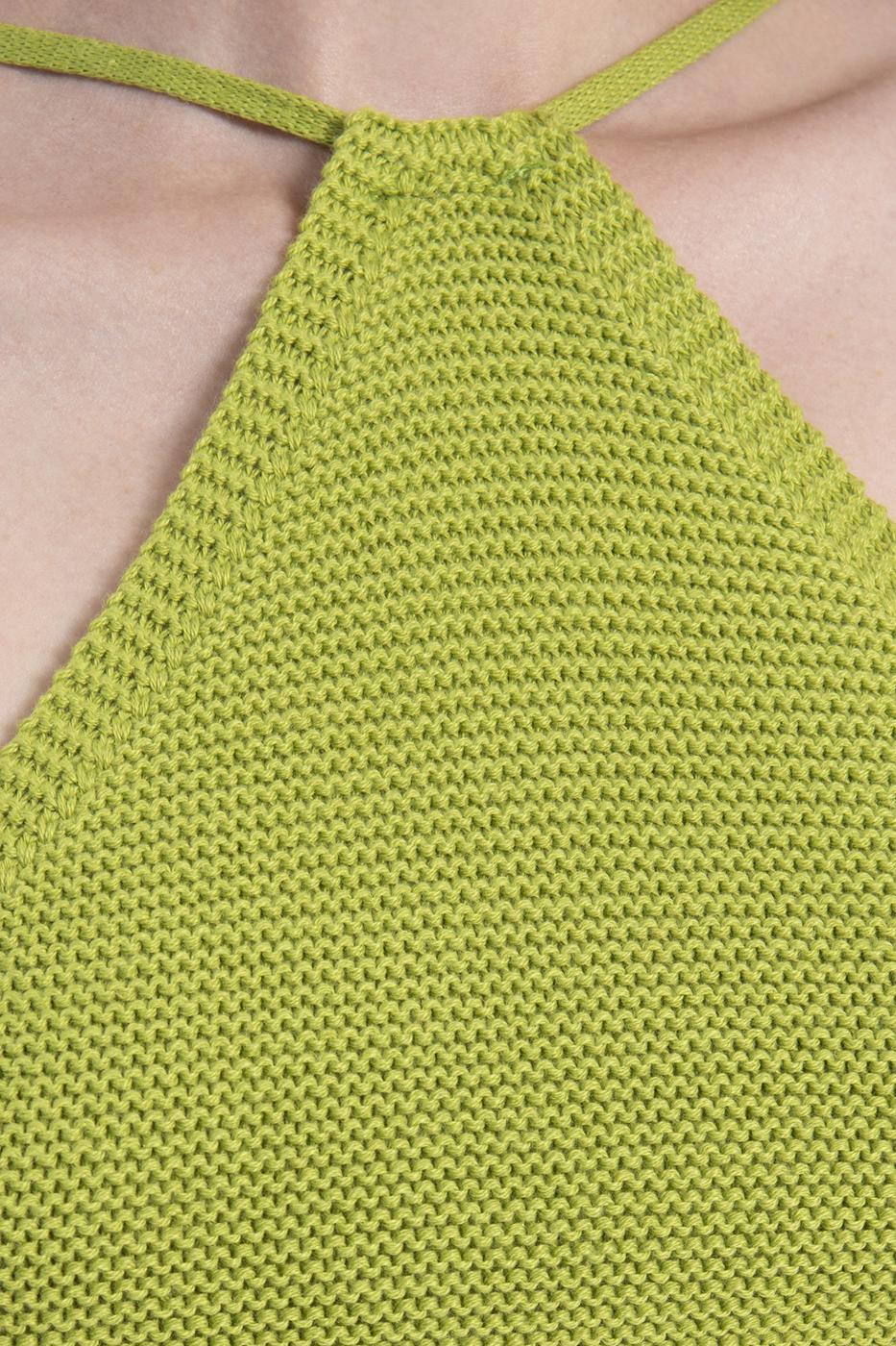 Handkerchief hem knitted bustier