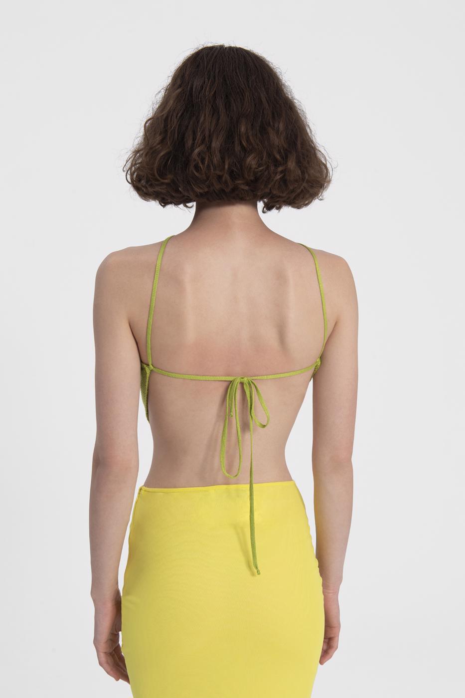 Handkerchief hem knitted bustier