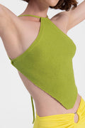 Handkerchief hem knitted bustier