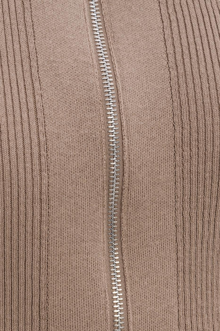 Metal Zipper Knit Top