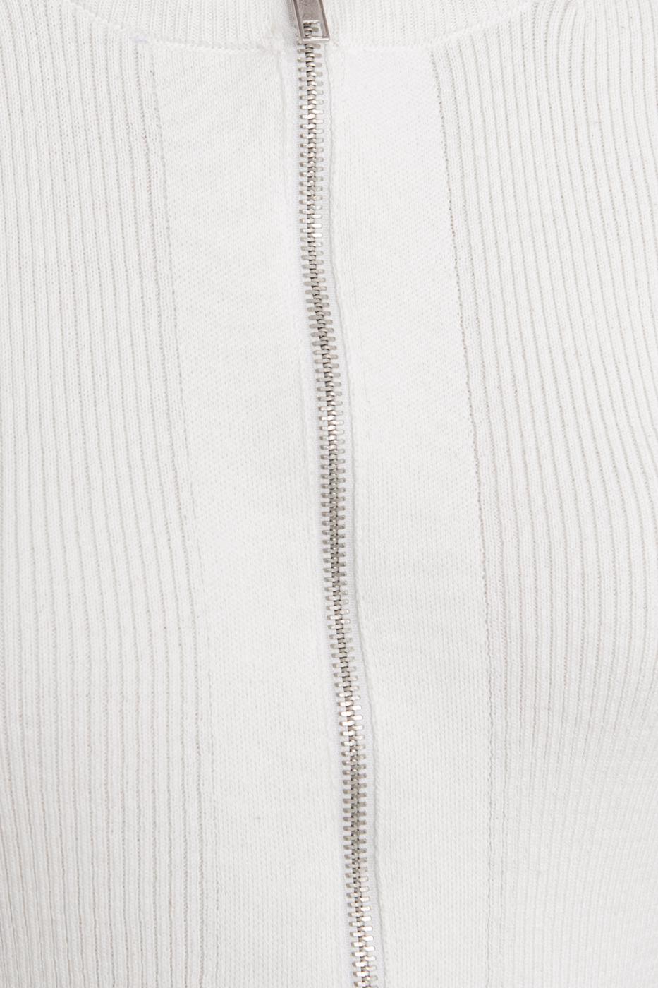 Metal Zipper Knit Top