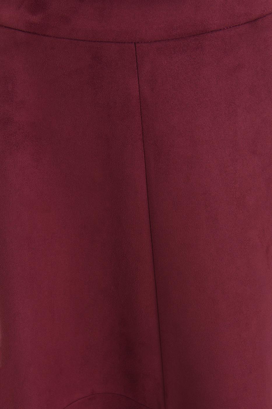 Midi Flared Skirt Burgundy