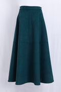 Midi Flared Skirt Green
