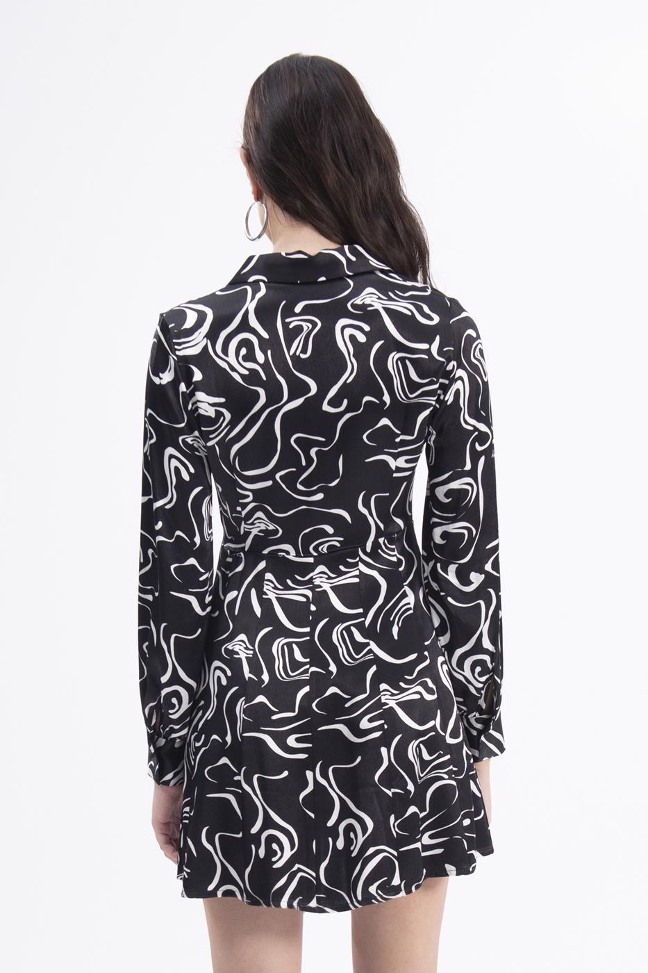 Mini shirt dress Black