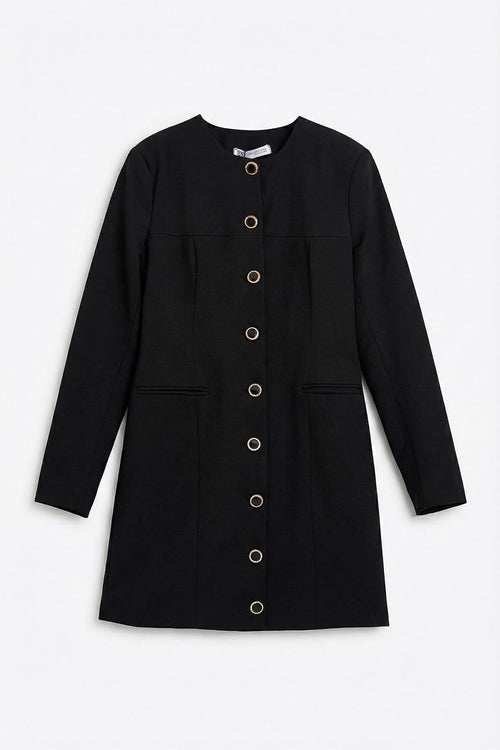 Mini Jacket Dress Black