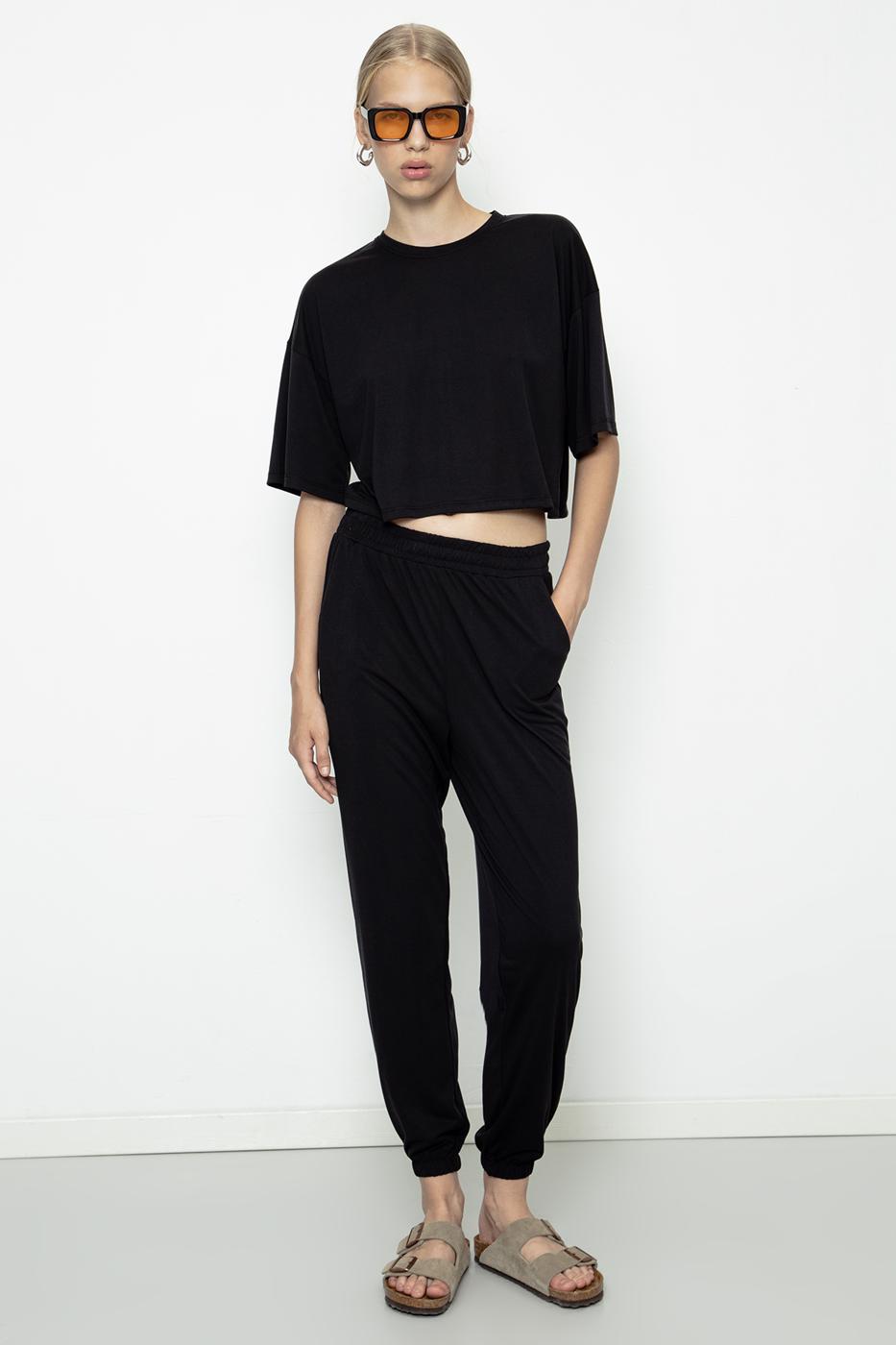 Modal Jogger Pants Black