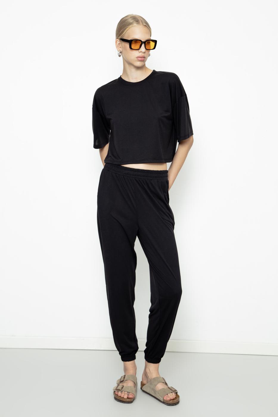 Modal Jogger Pants Black