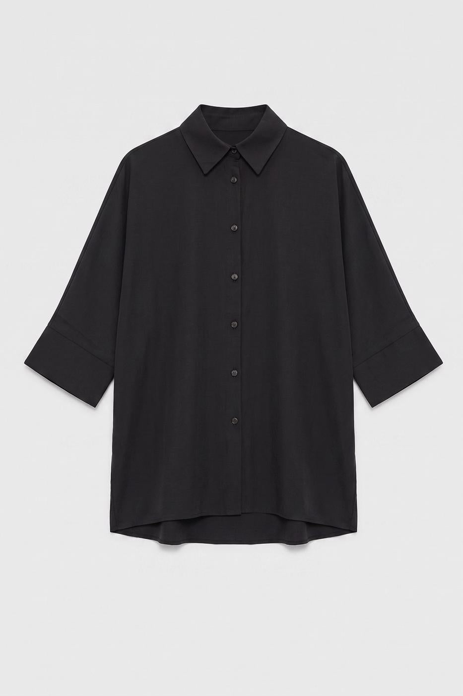 Modal Oversize Shirt Anthracite