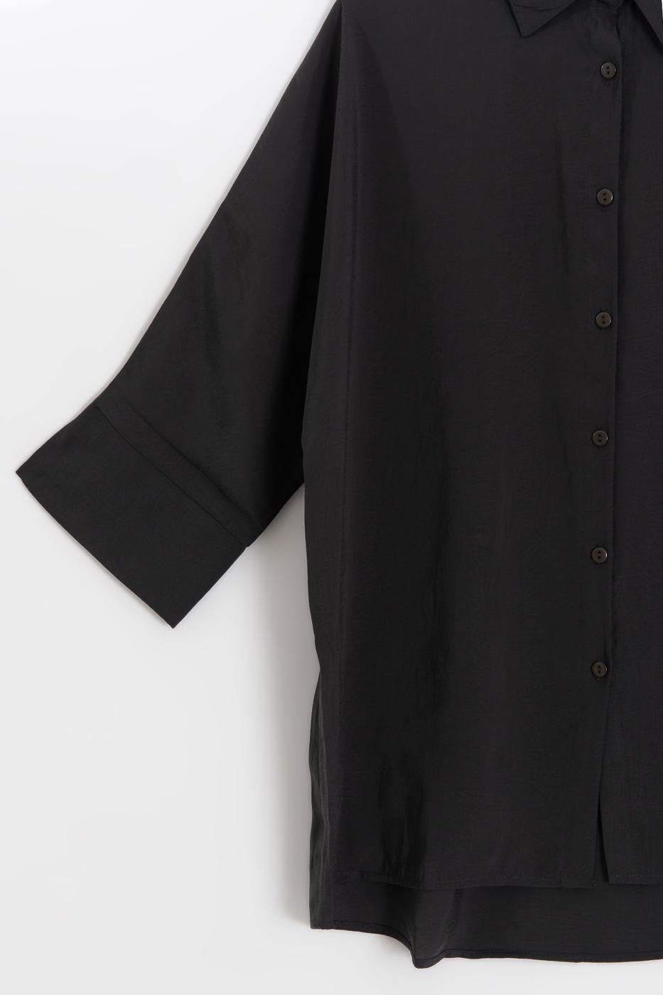 Modal Oversize Shirt Anthracite