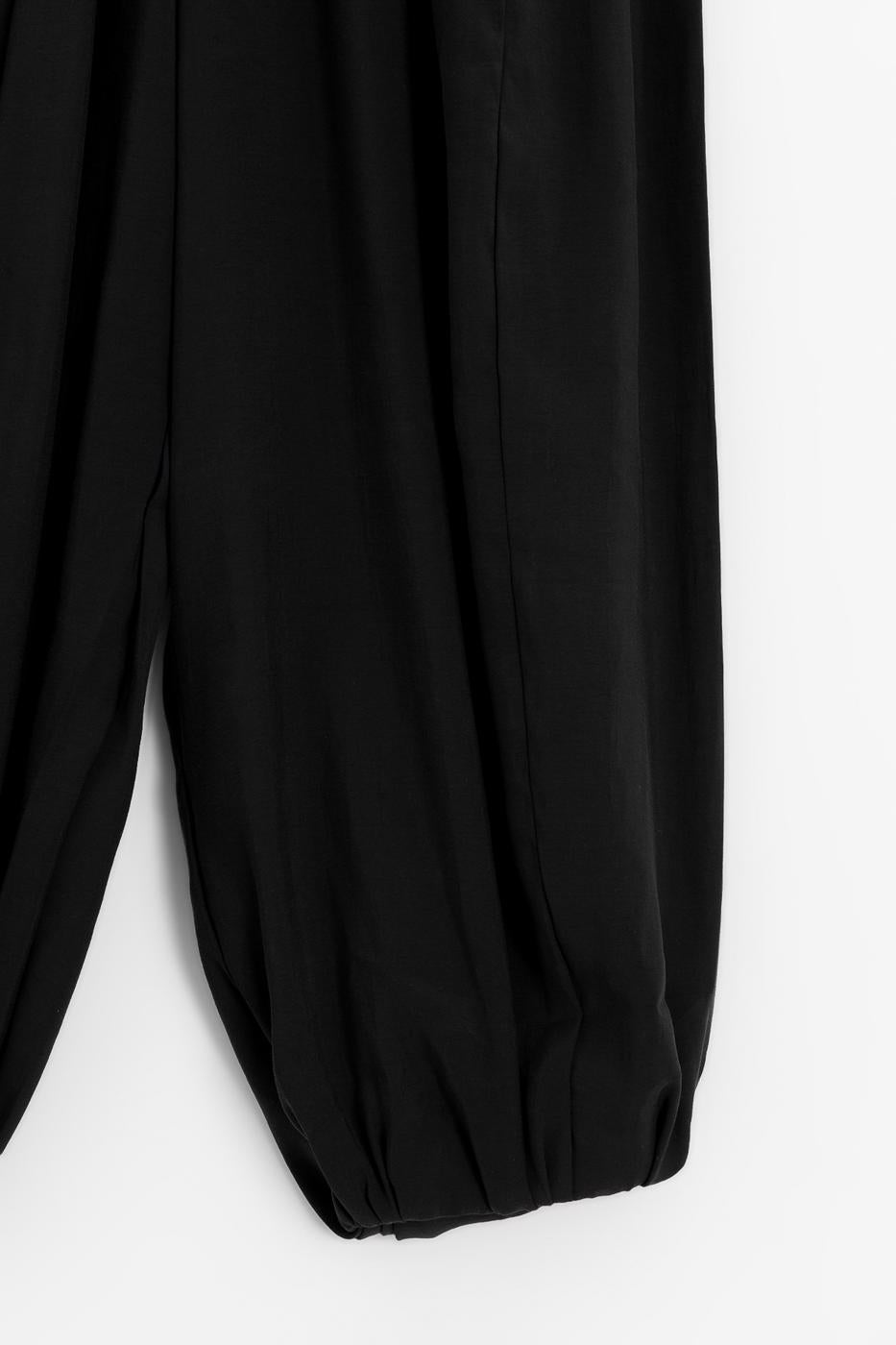 Modal Oversize Harem Pants Black