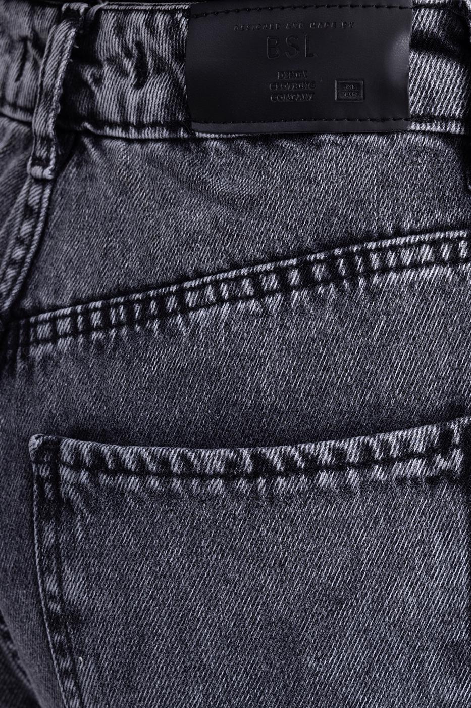 Mom Fit Denim Pants Anthracite