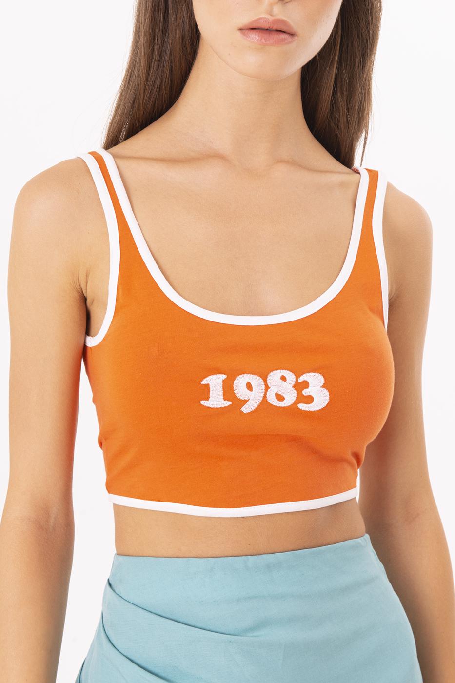Embroided Cami Top Orange