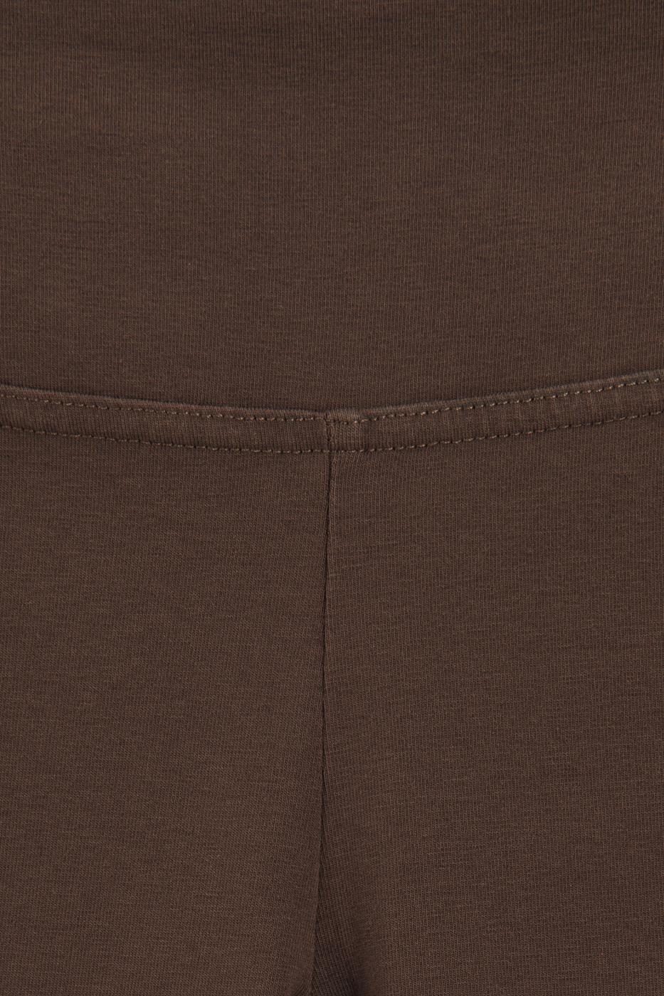 Regular Waist Capri Leggings Brown