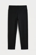 Regular Waist Capri Leggings Black