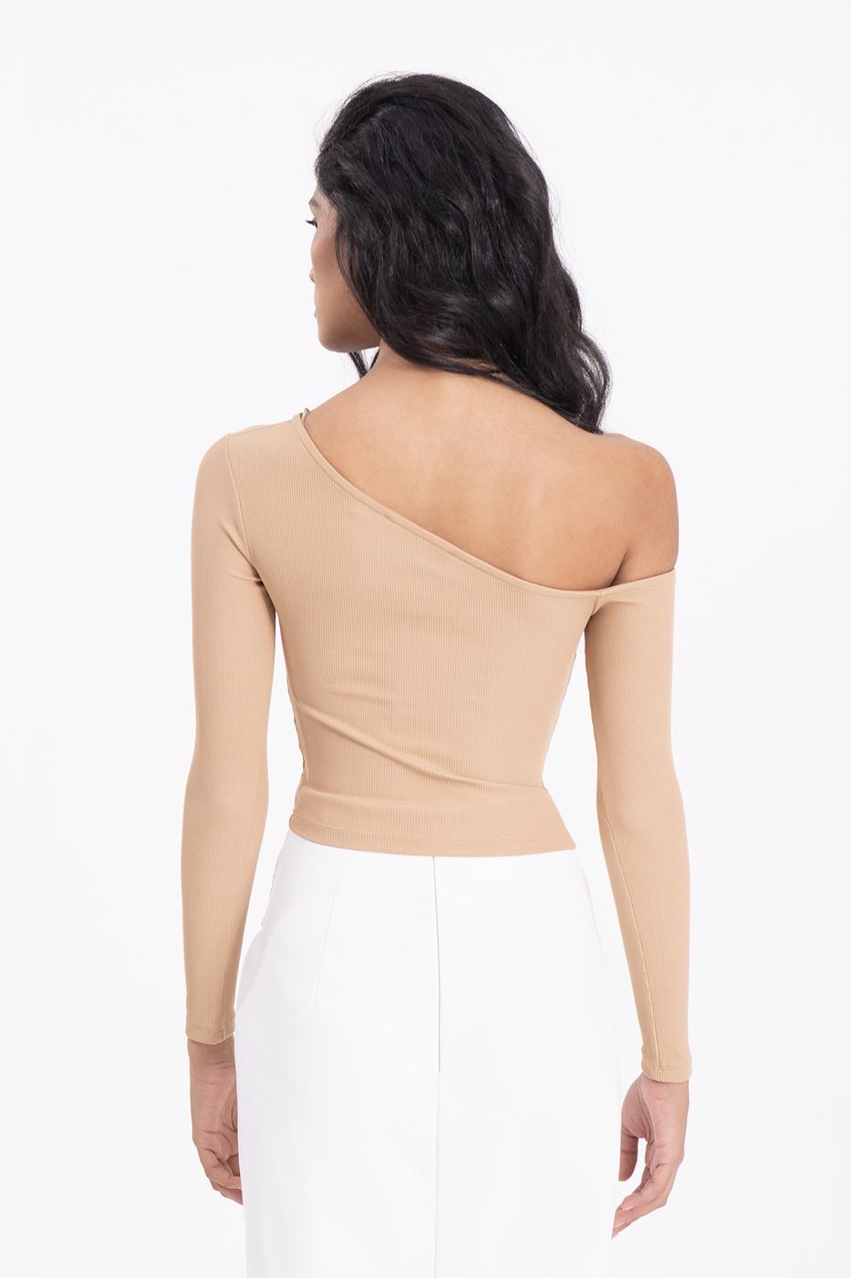 Open shoulder crop top