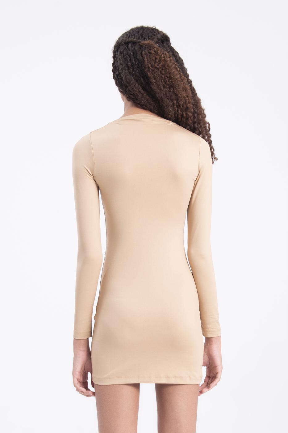 Shoulder cut out mini dress