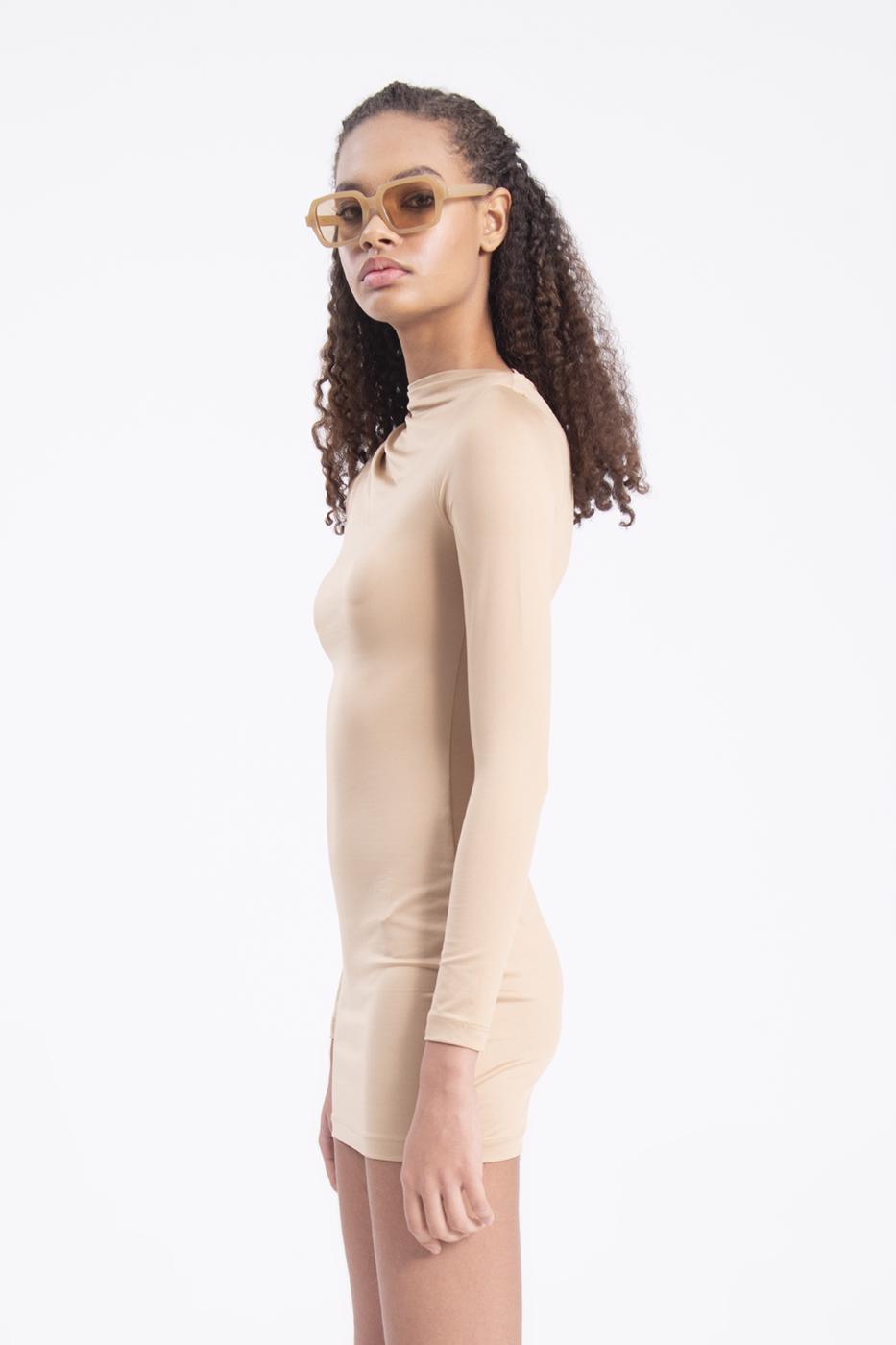Shoulder cut out mini dress