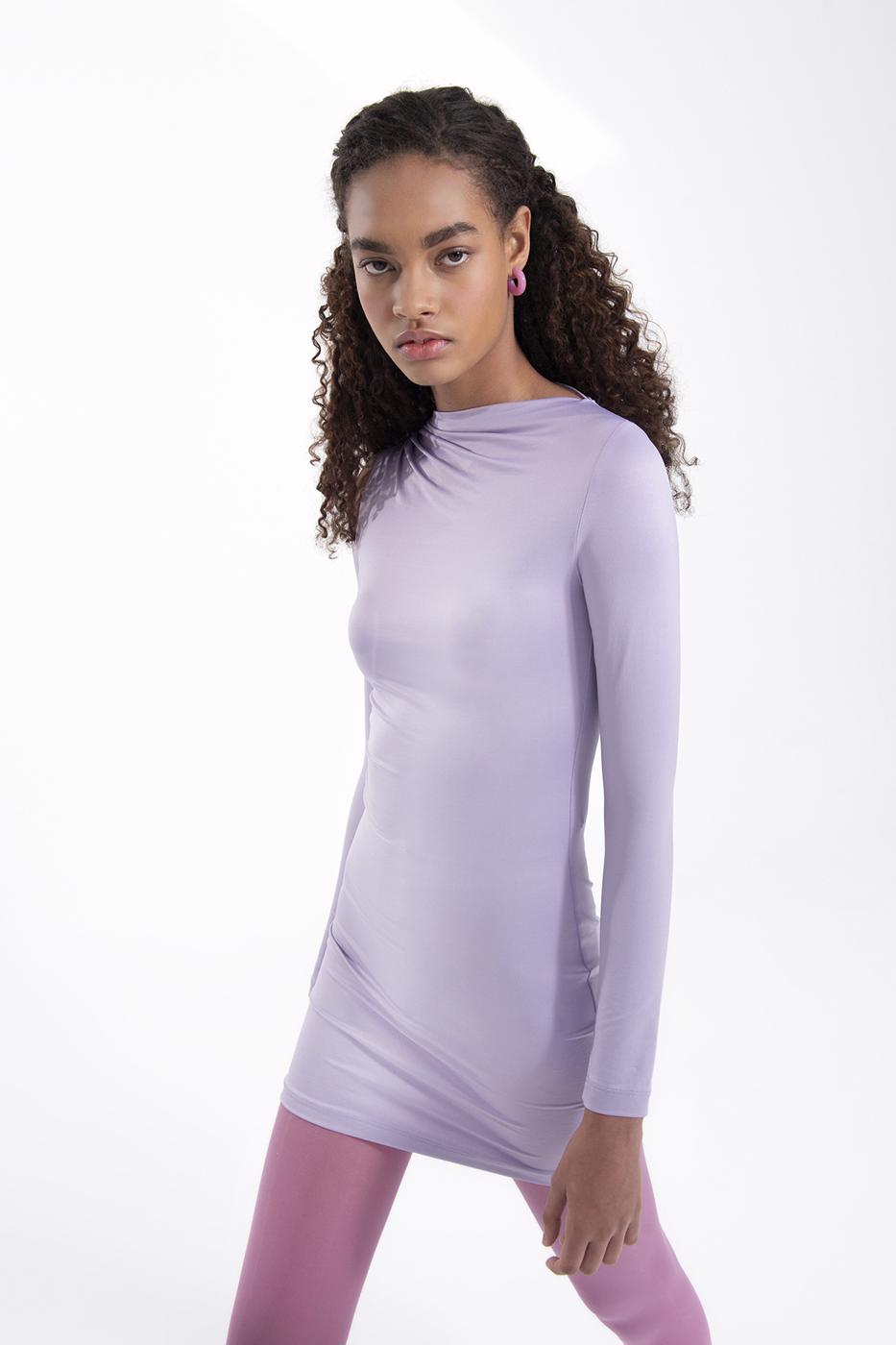 Shoulder cut out mini dress