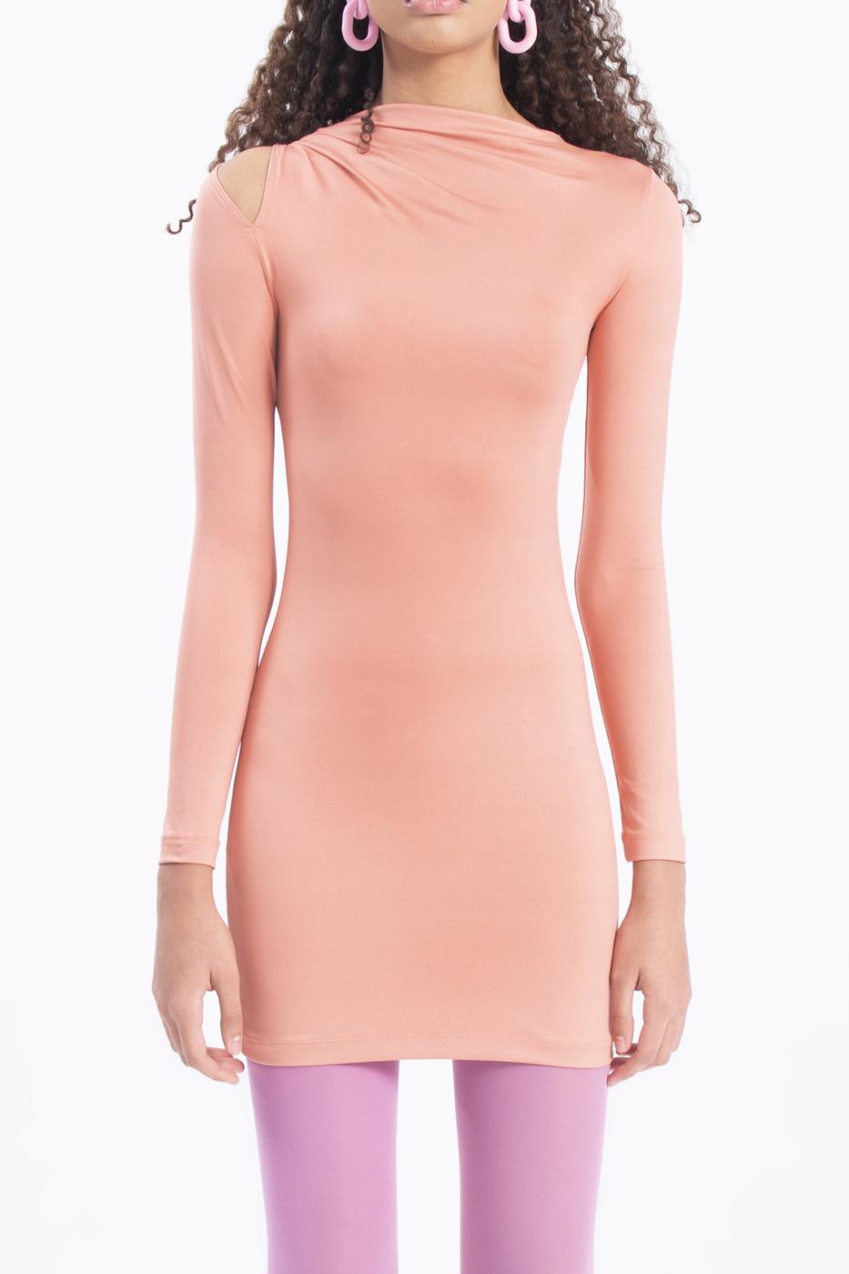 Shoulder cut out mini dress