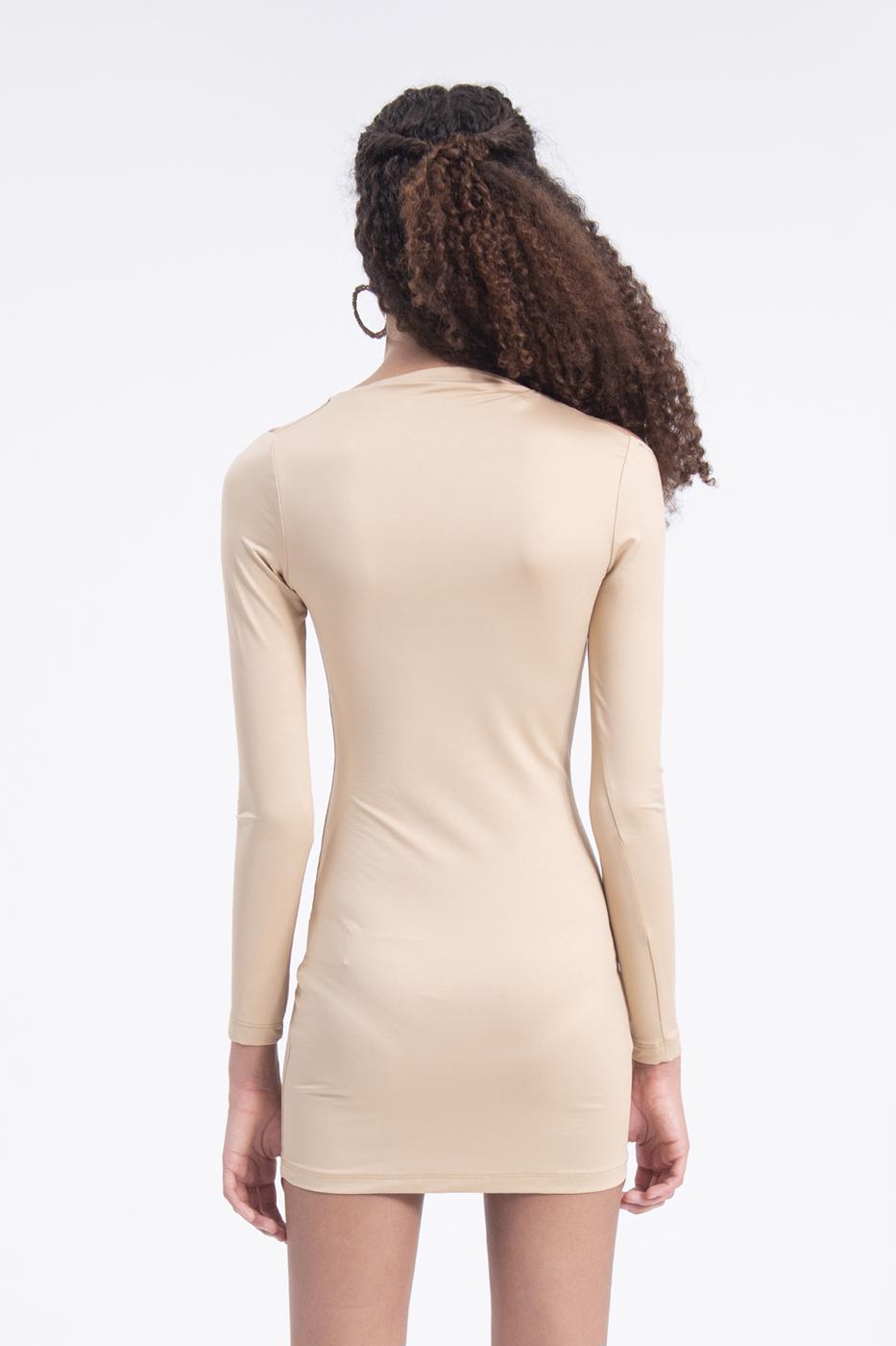 Shoulder cut out mini dress