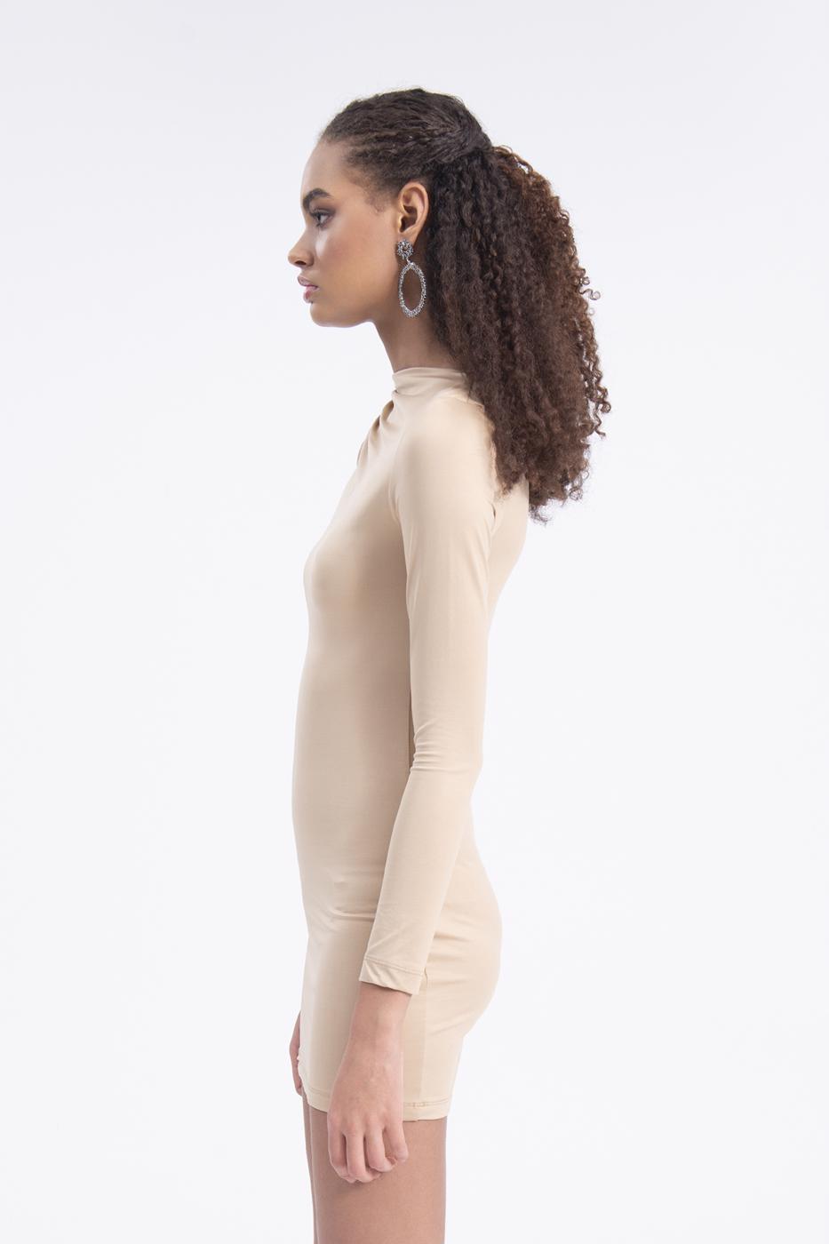 Shoulder cut out mini dress
