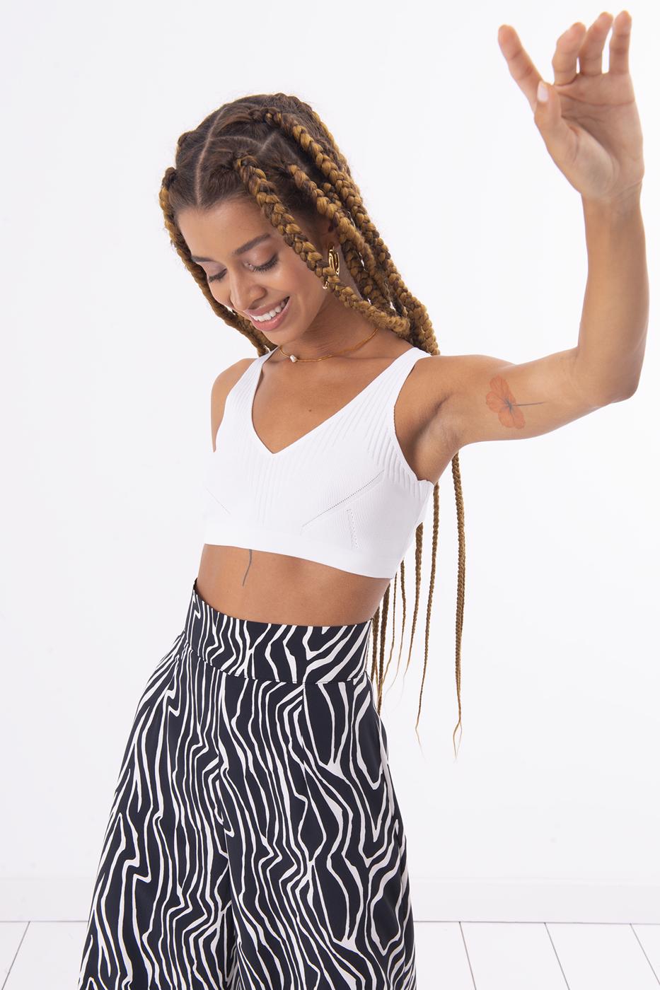 Knitted Crop Top White
