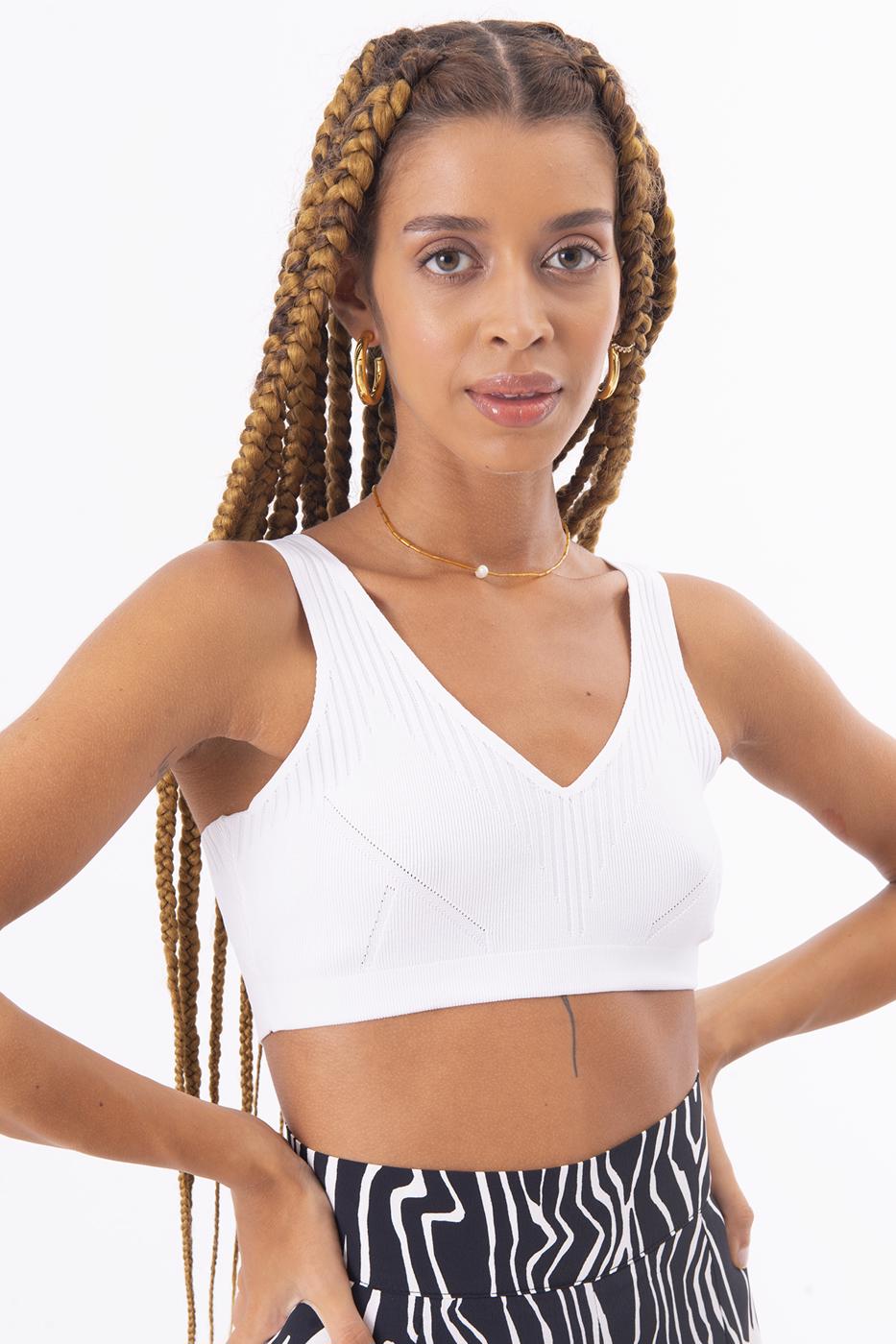 Knitted Crop Top White