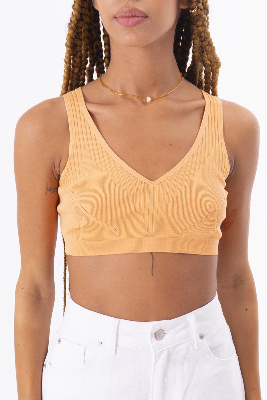 Knitted Crop Top Salmon