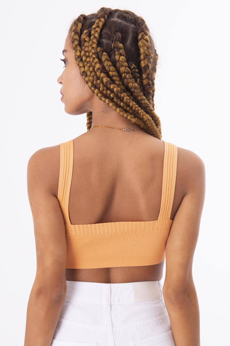 Knitted Crop Top Salmon