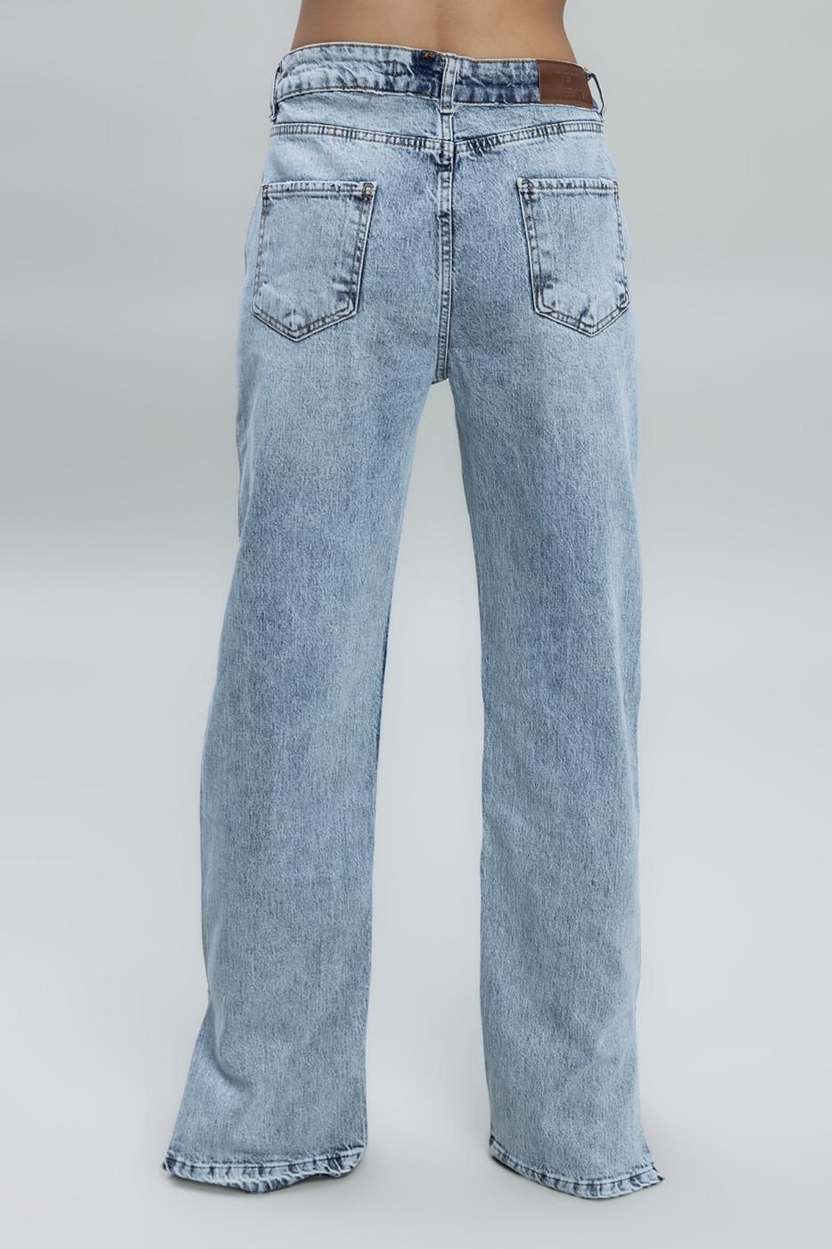 Mid-waist Straight Cut Denim Pants