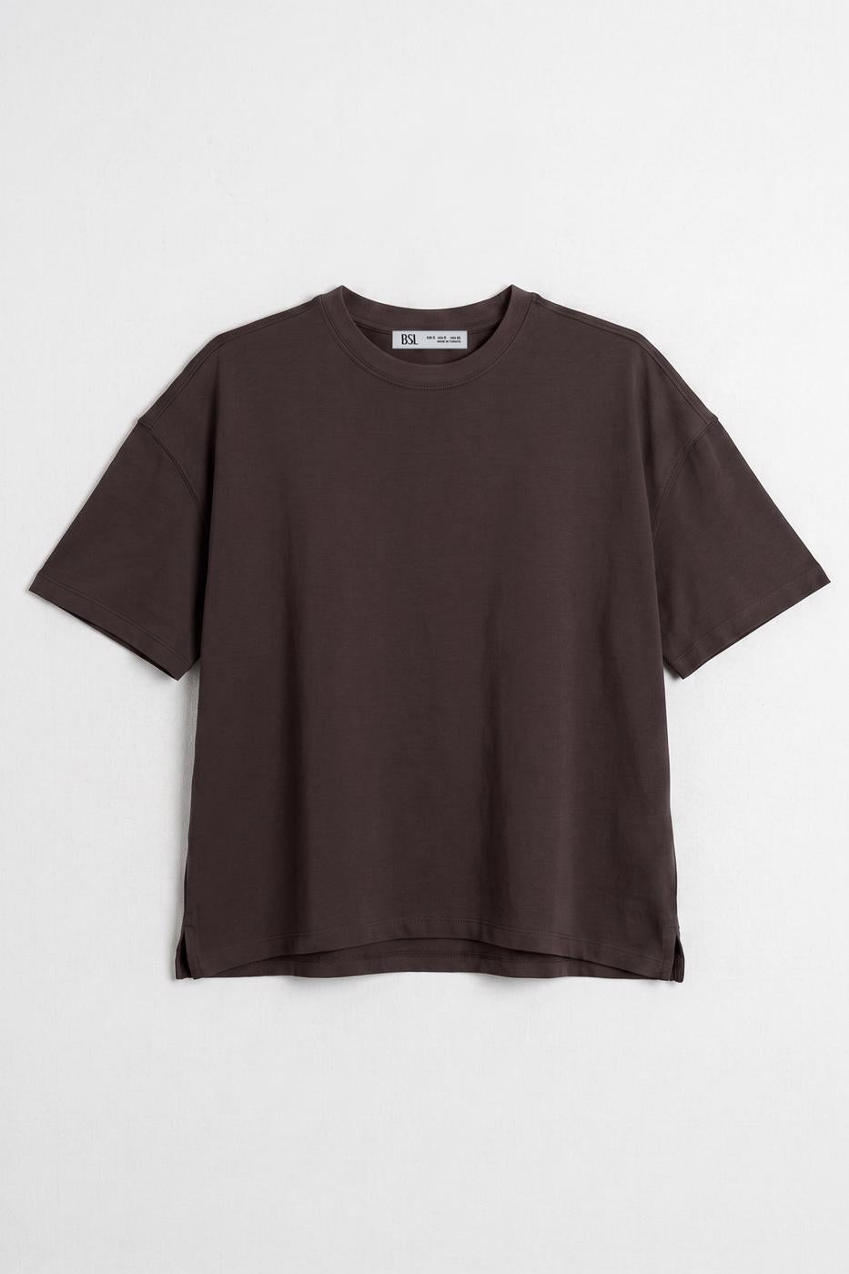 Oversize Basic T-shirt Brown