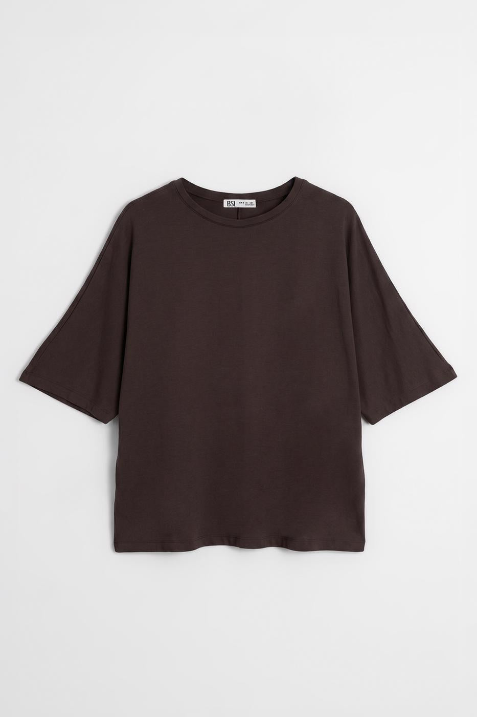 Oversize Basic T-shirt Brown