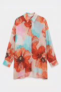 Oversize Floral Shirt Multı colour