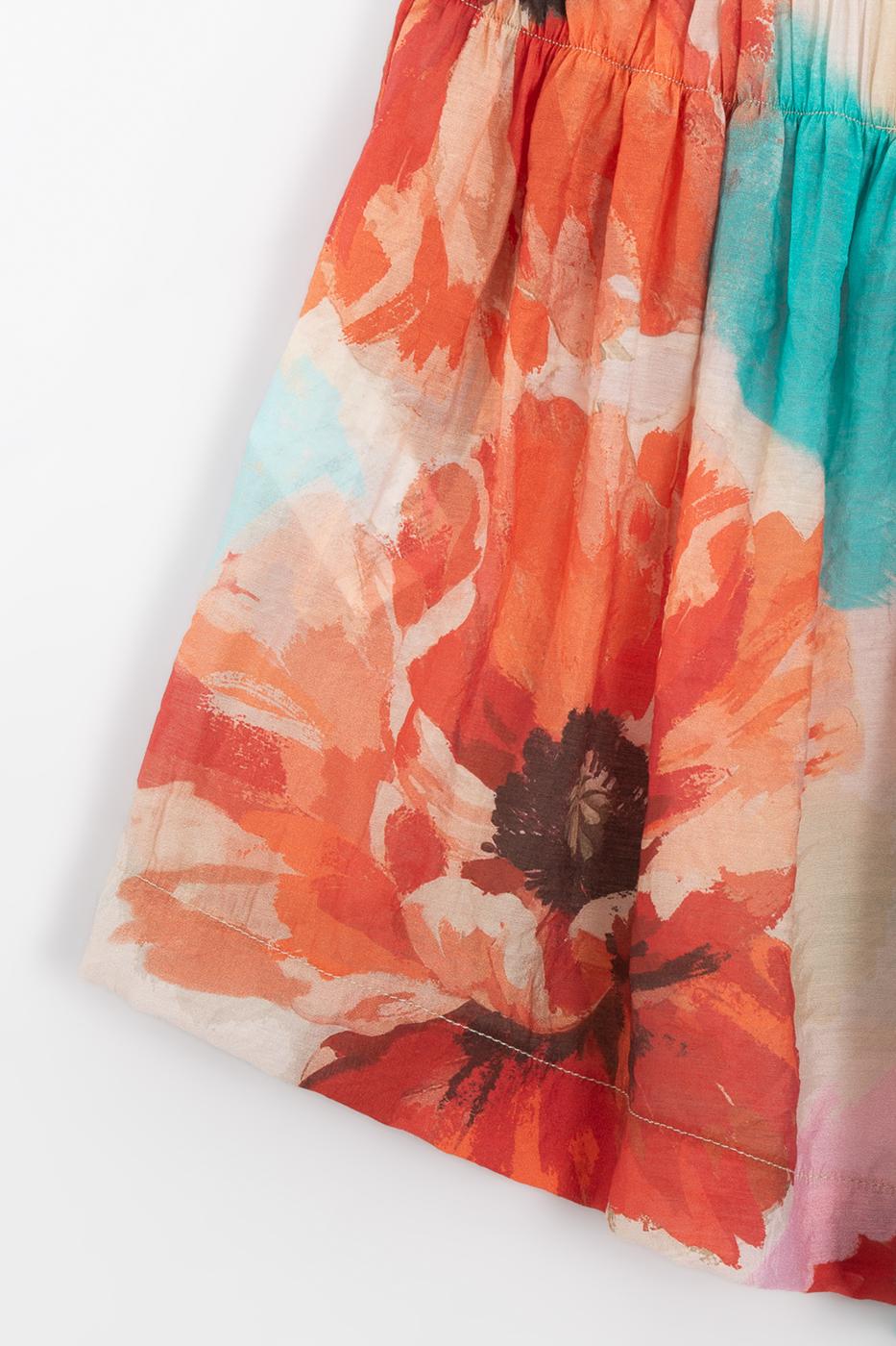 Oversize Floral Mini Shorts Multı colour