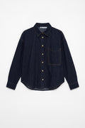 Oversize Denim Shirt Navy