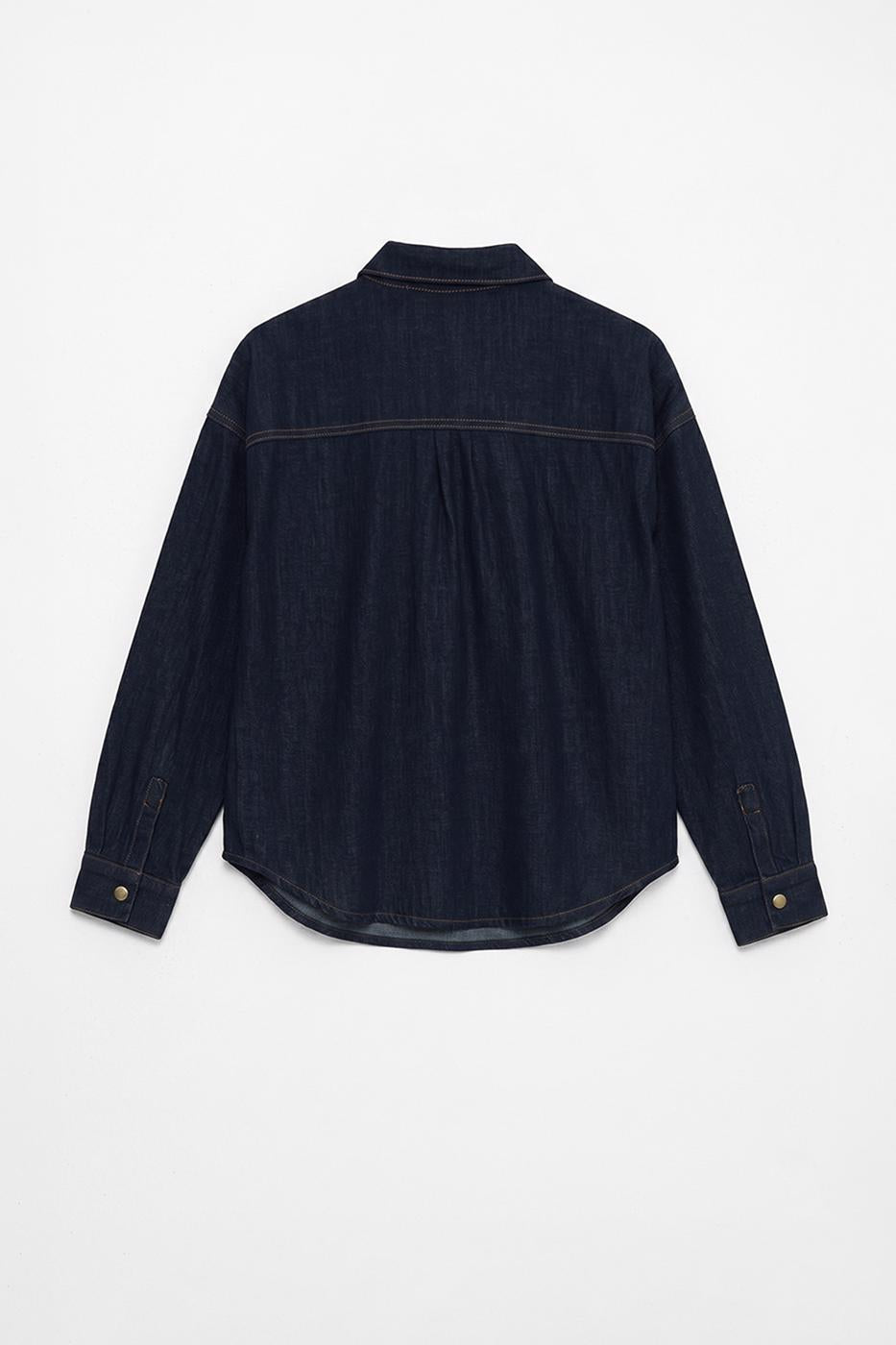 Oversize Denim Shirt Navy