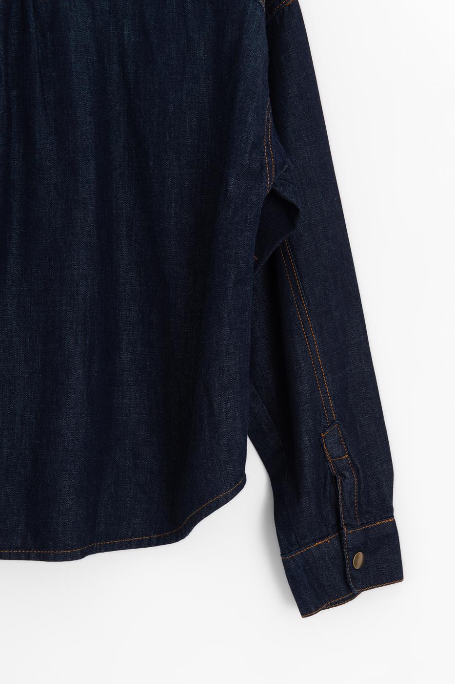 Oversize Denim Shirt Navy
