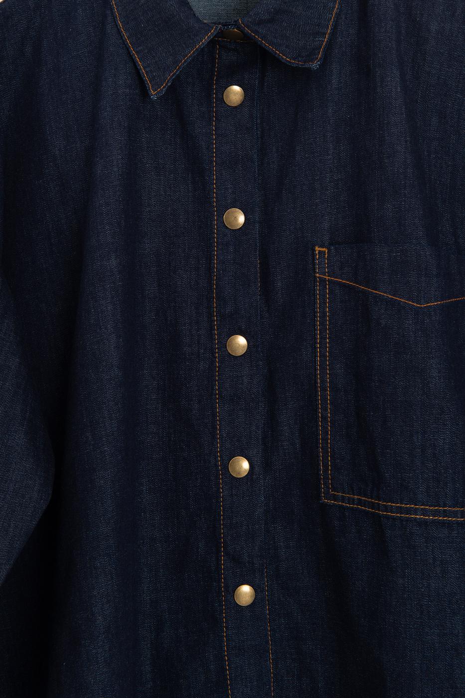 Oversize Denim Shirt Navy