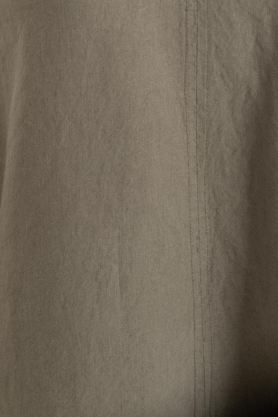 Oversized Linen Midi Dress Khaki
