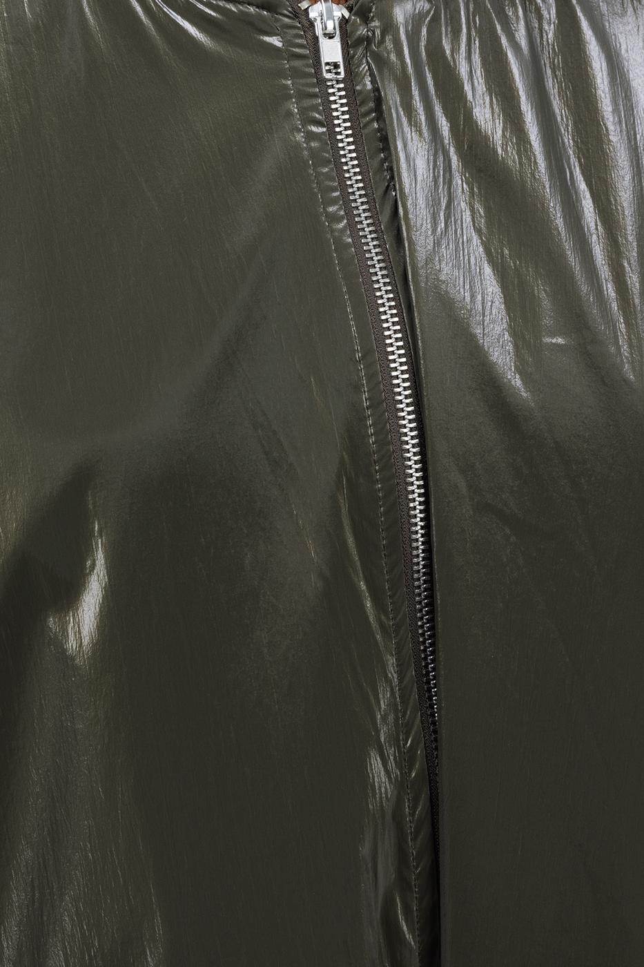 Oversized Patent Leather Trenchcoat Khaki