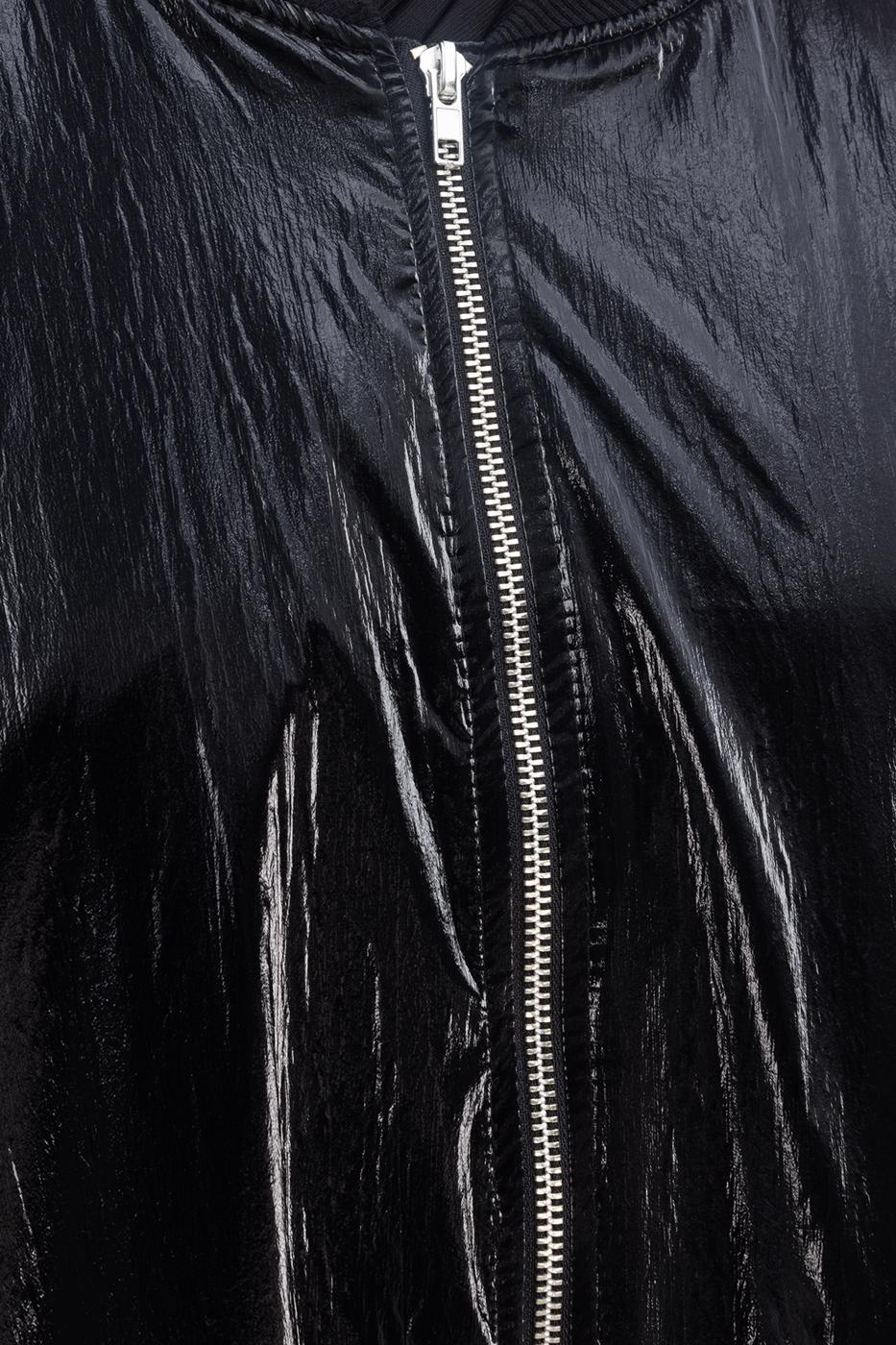 Oversized Patent Leather Trenchcoat Black