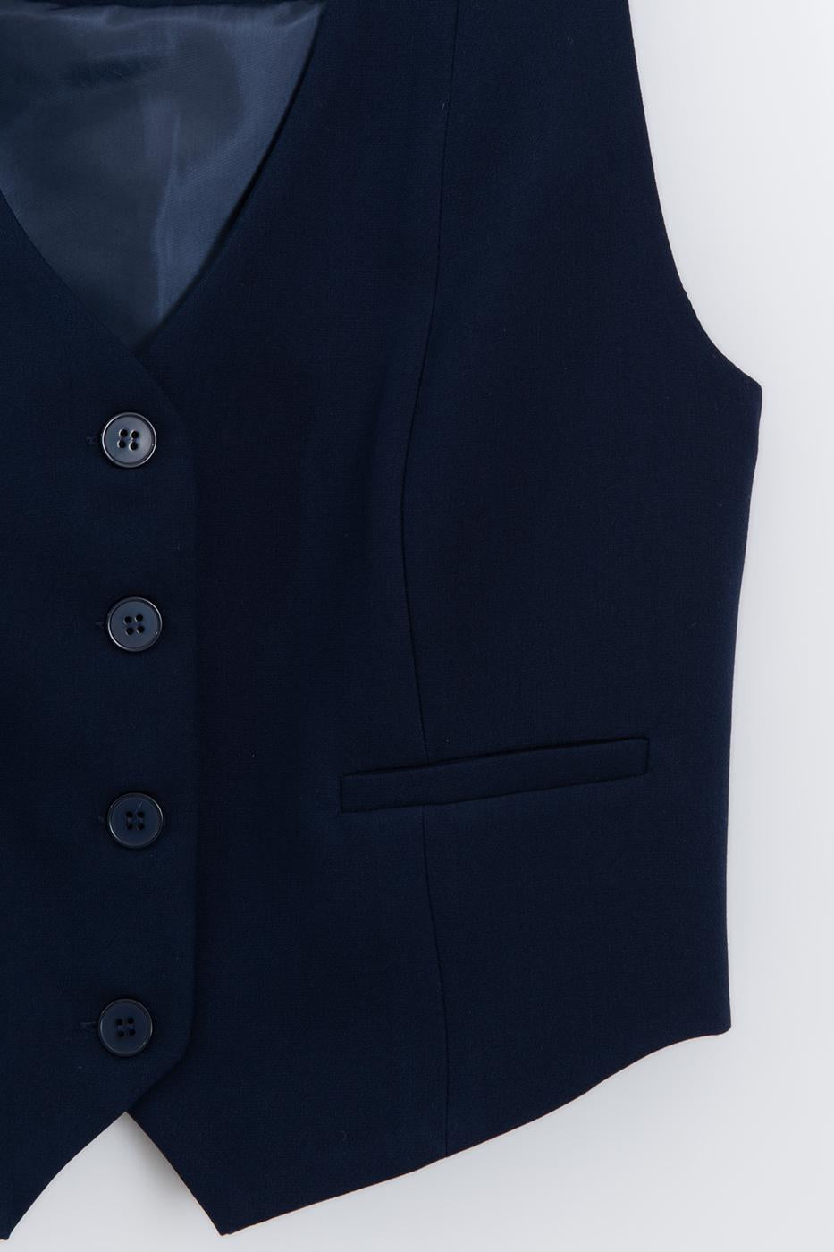 Custom Made Short Vest Navy