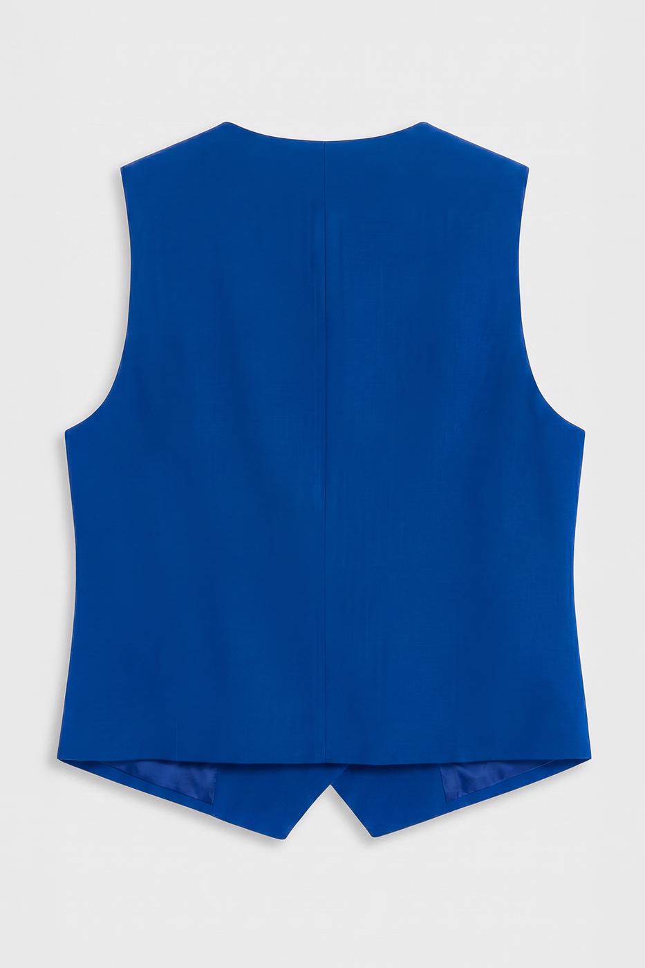 Custom Made Short Vest Sax blue