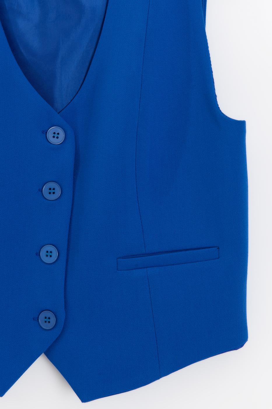 Custom Made Short Vest Sax blue