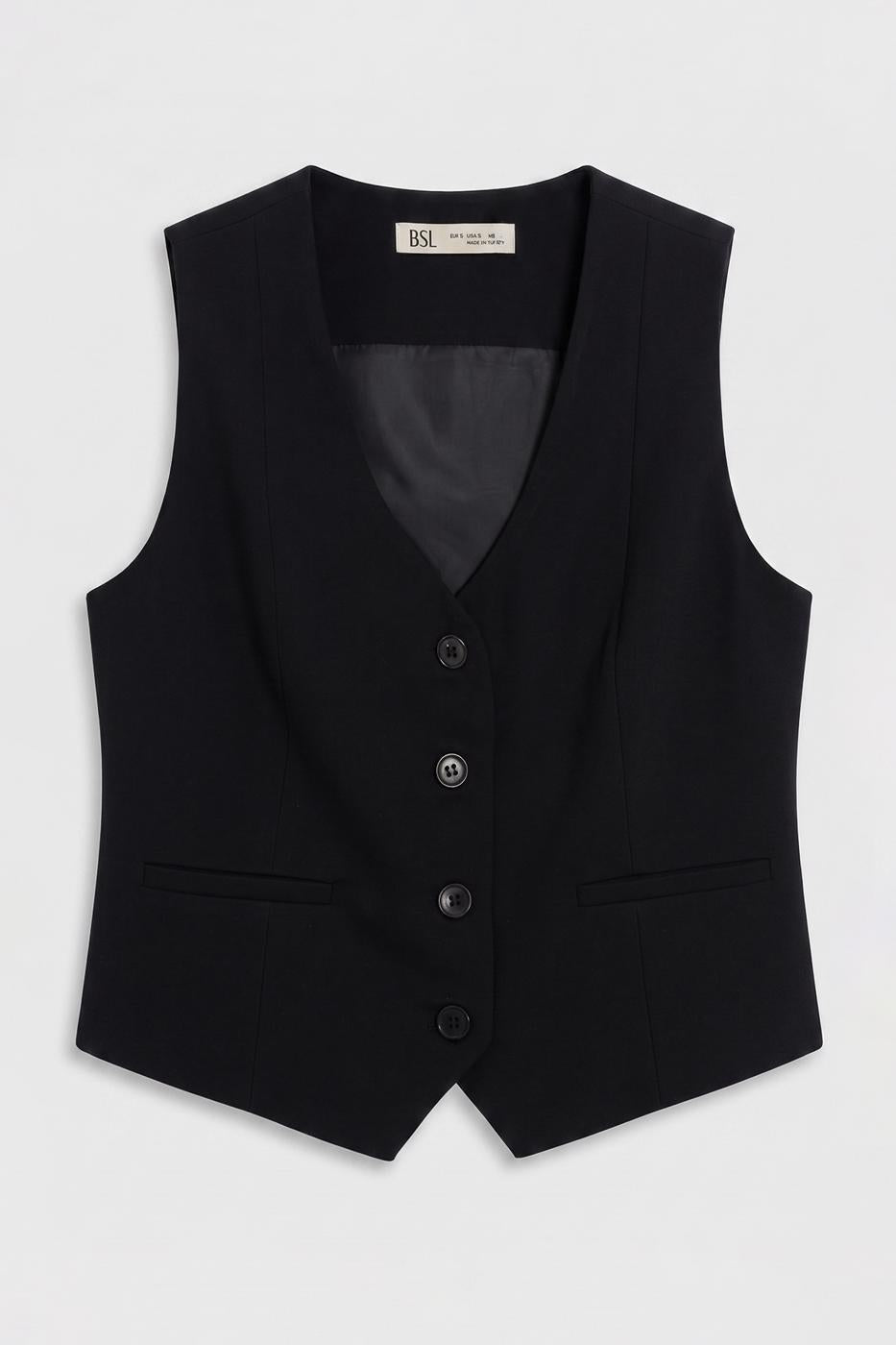 Custom Made Short Vest Black