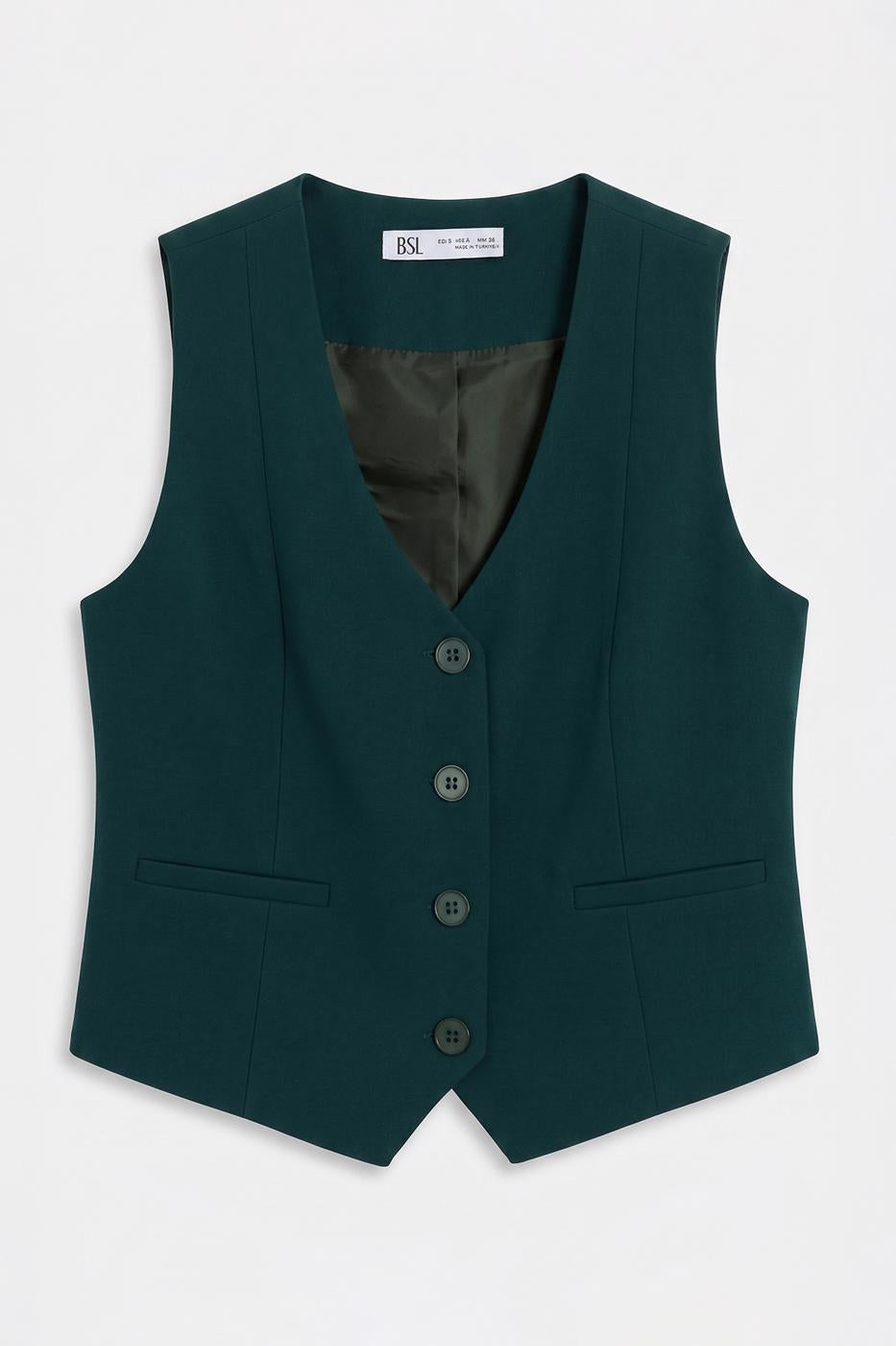 Custom Made Short Vest Green